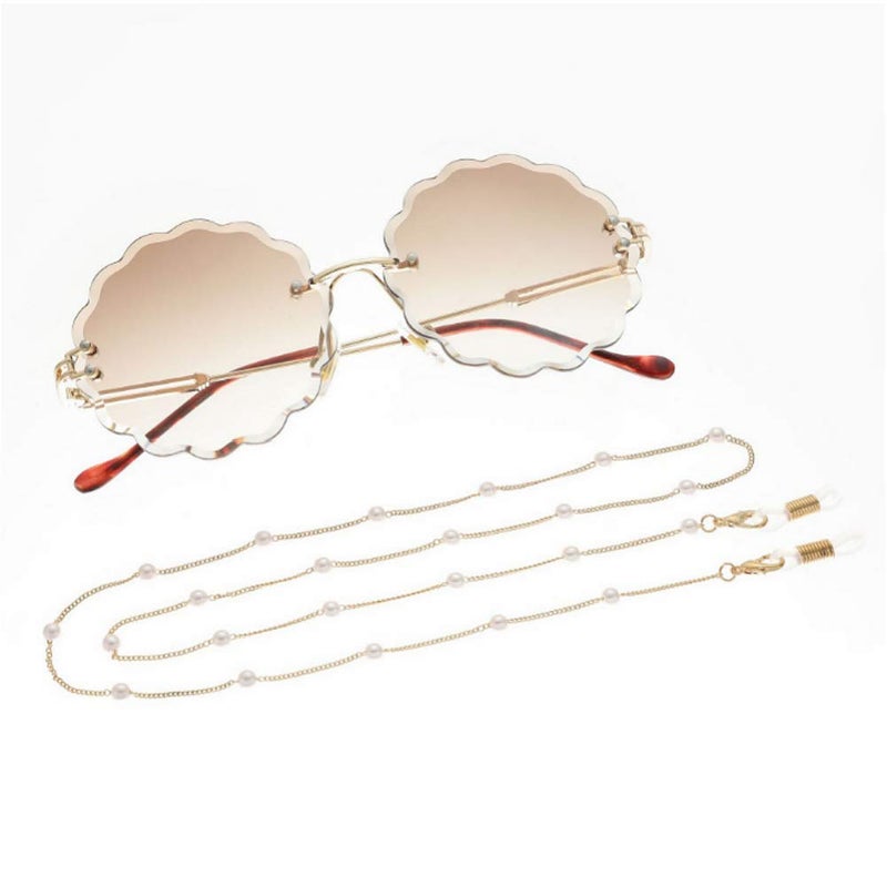 Sither Pearls Sunglasses Chian Reading Glasses Chain Strap Necklace for Women - Image 4